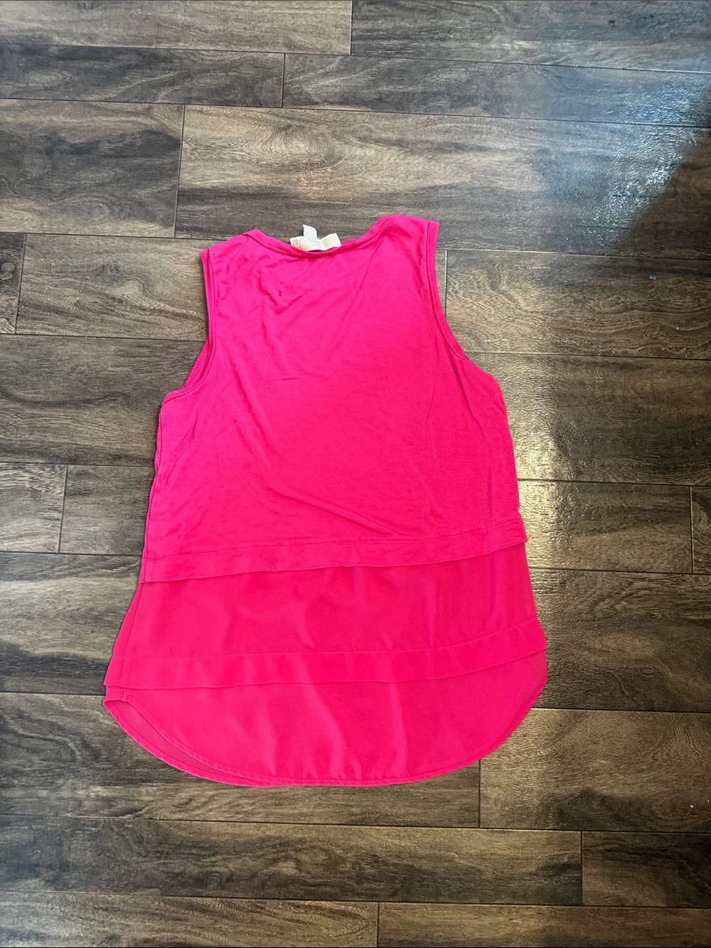 Michael Kors Hot Pink Layered Sleeveless Tank